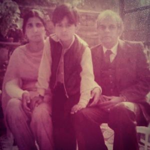 A young Kal Sabir with his parents.
