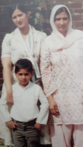 A young Kal Sabir with his sister and mother. 